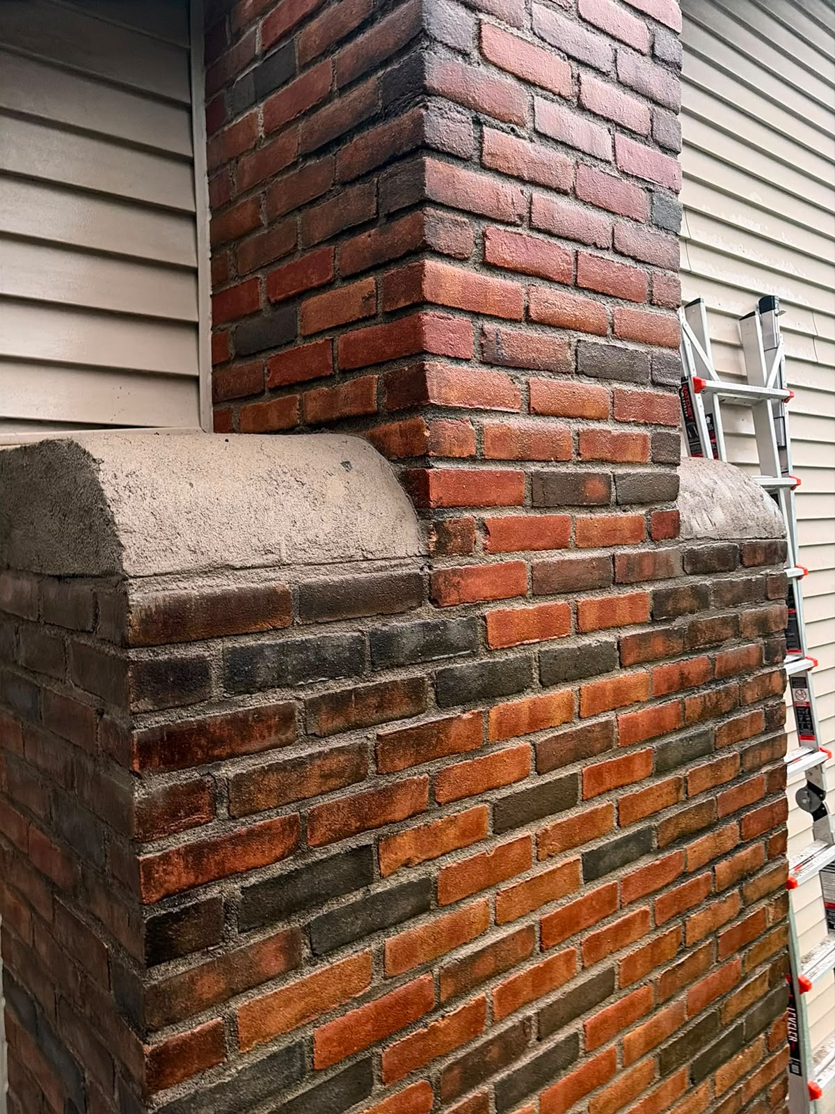 ChimCrew mortar repair — up close on the job
