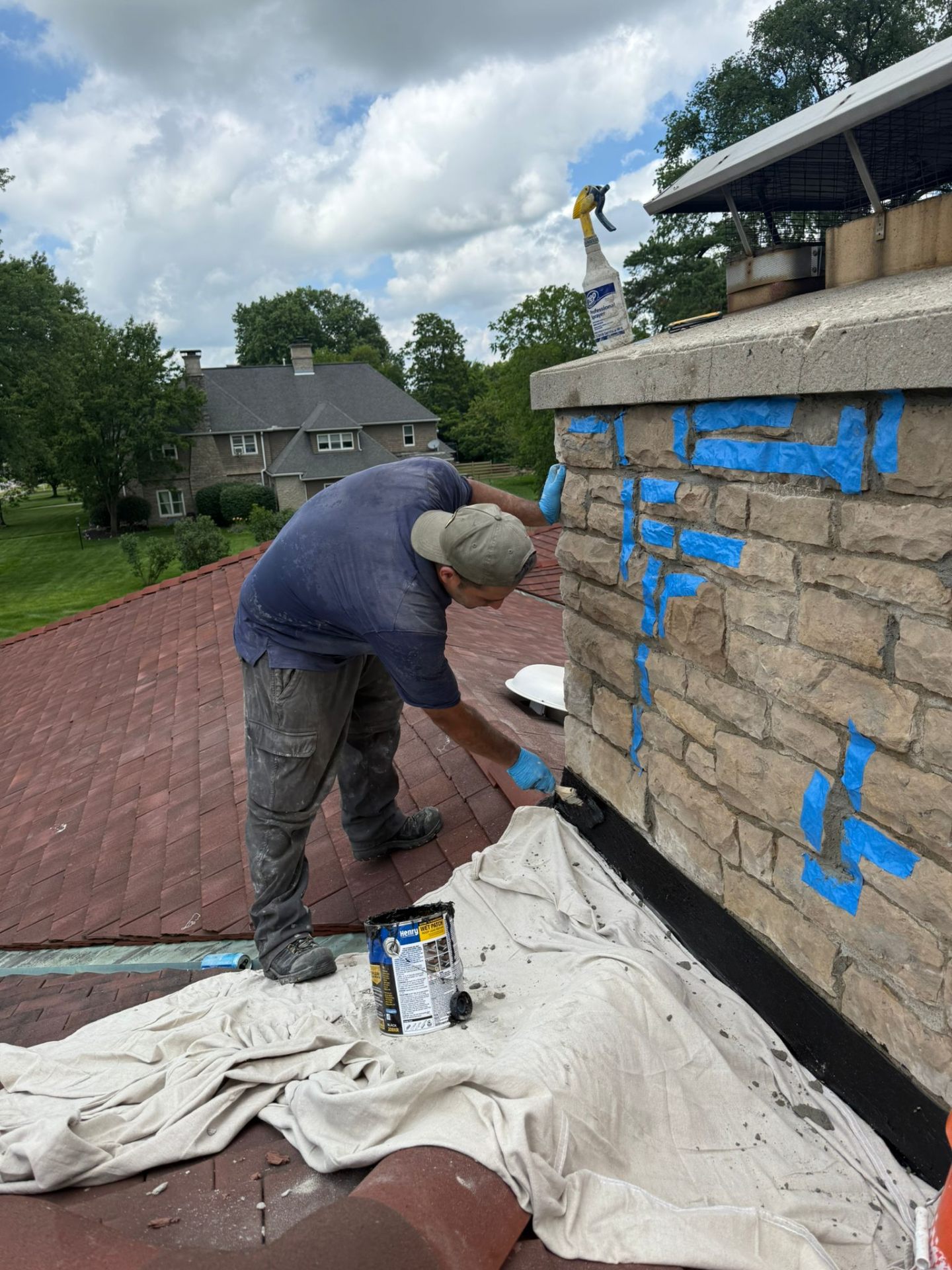 ChimCrew waterproofing — Ohio crew on the job