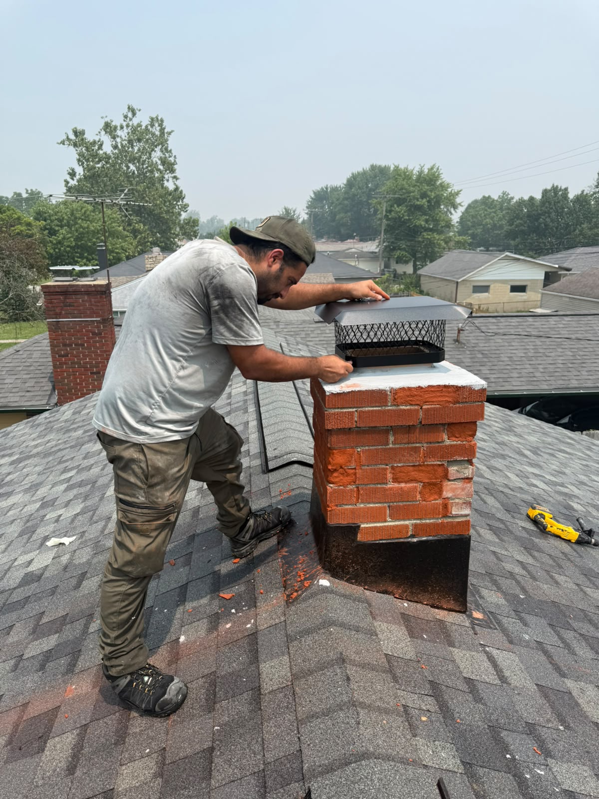 Stainless Cap Install — ChimCrew project in Westerville, OH
