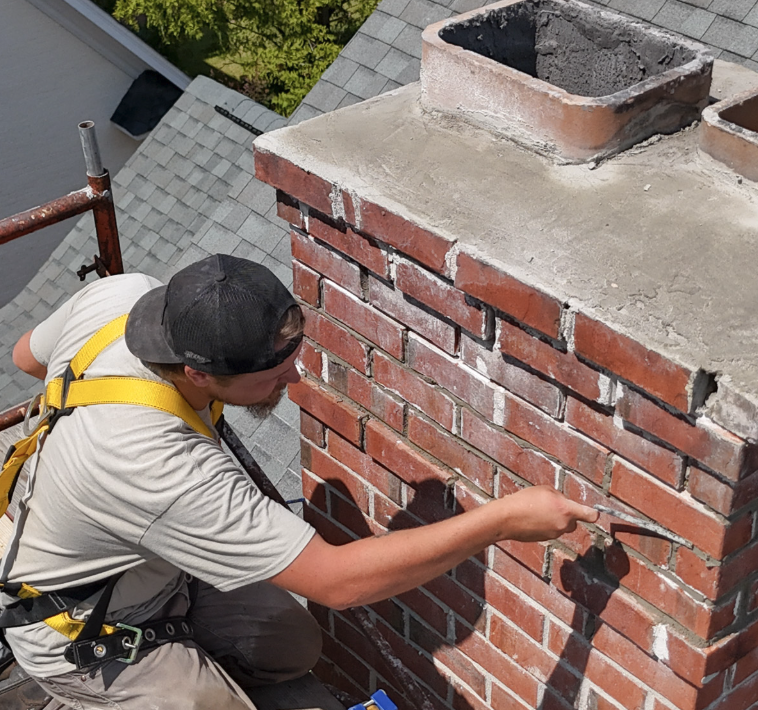 ChimCrew crown & tuckpoint — Ohio crew on the job