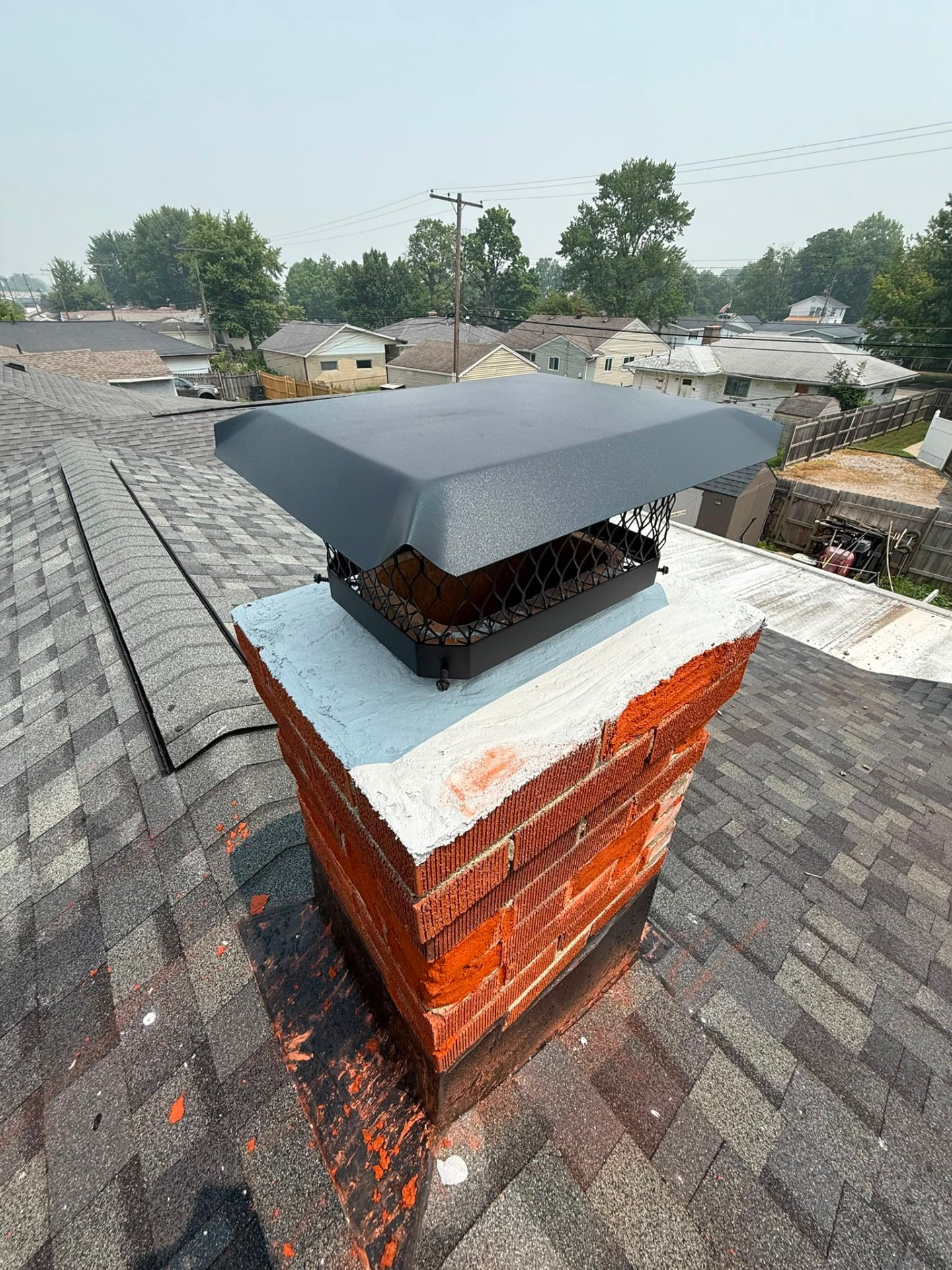 ChimCrew cap replacement — up close on the job