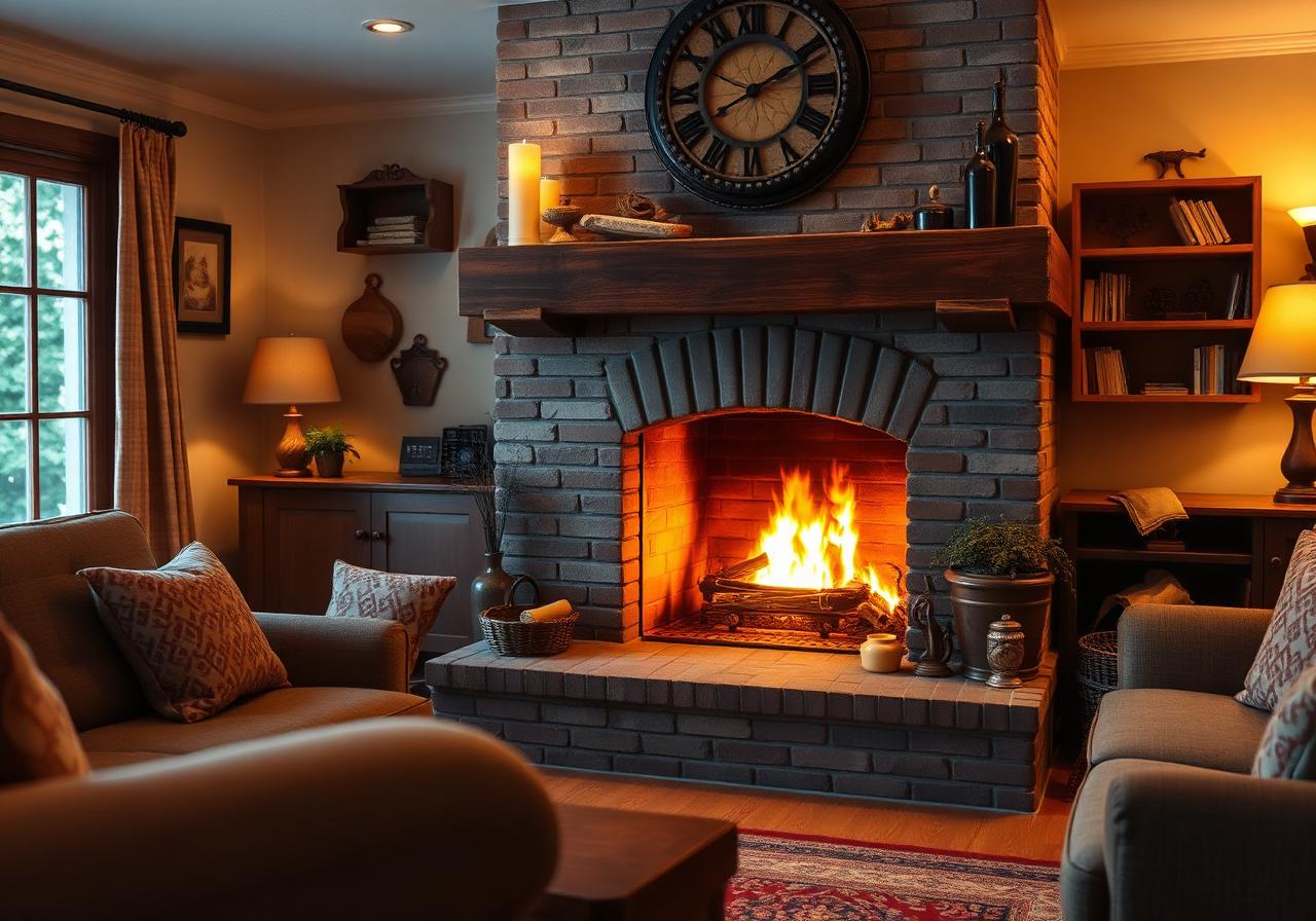 Cozy fireplace serviced by ChimCrew