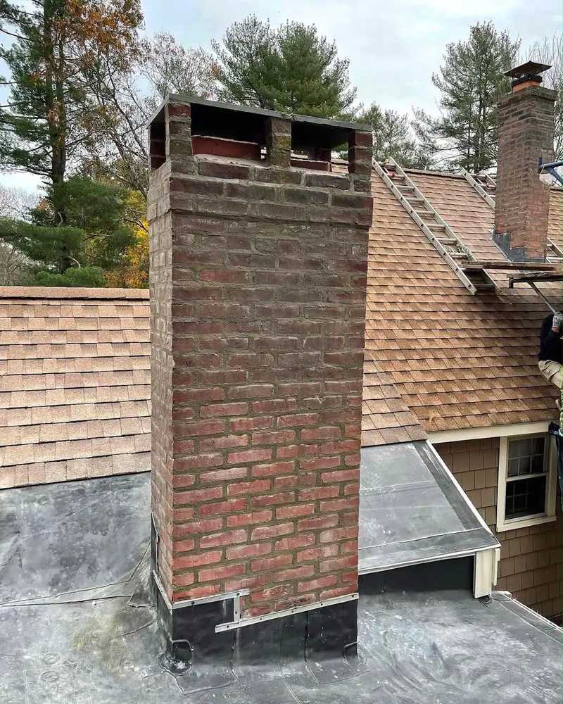 Full chimney rebuild before — Chimcrew - Chimney Sweep & Repair Dublin, OH