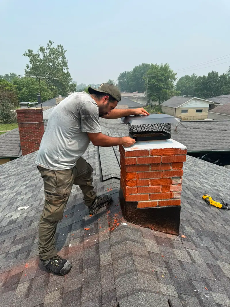 Stainless Cap Install — Chimcrew - Chimney Sweep & Repair project in Westerville, OH