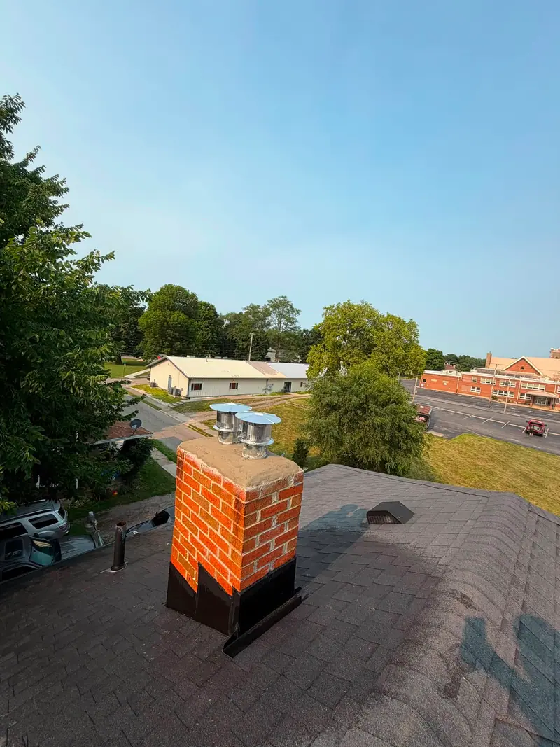 Crown Rebuild + Dual Caps — Chimcrew - Chimney Sweep & Repair project in Grove City, OH